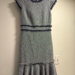 Rebecca Taylor Blue Dress w little fringe size 4